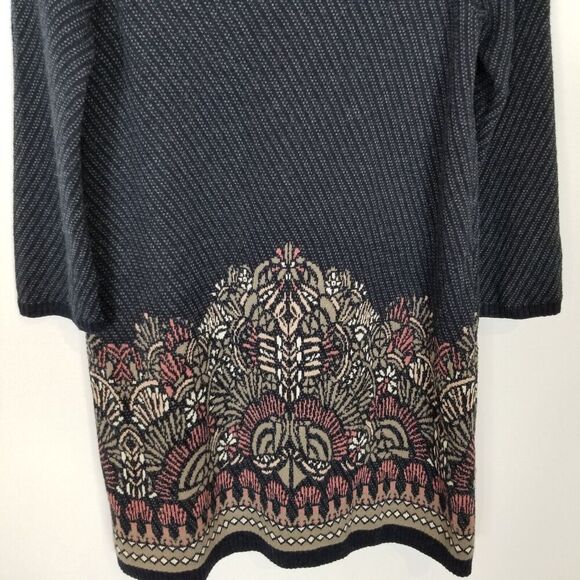 Anthropologie Moth Women Imperial Garden Wool Blend Sweater Dress Sz S Boho Knit - Picture 6 of 8